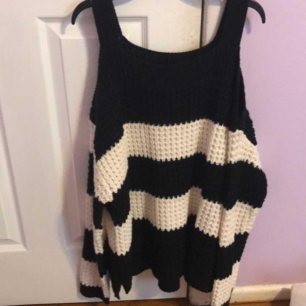 Cold shoulder sweater